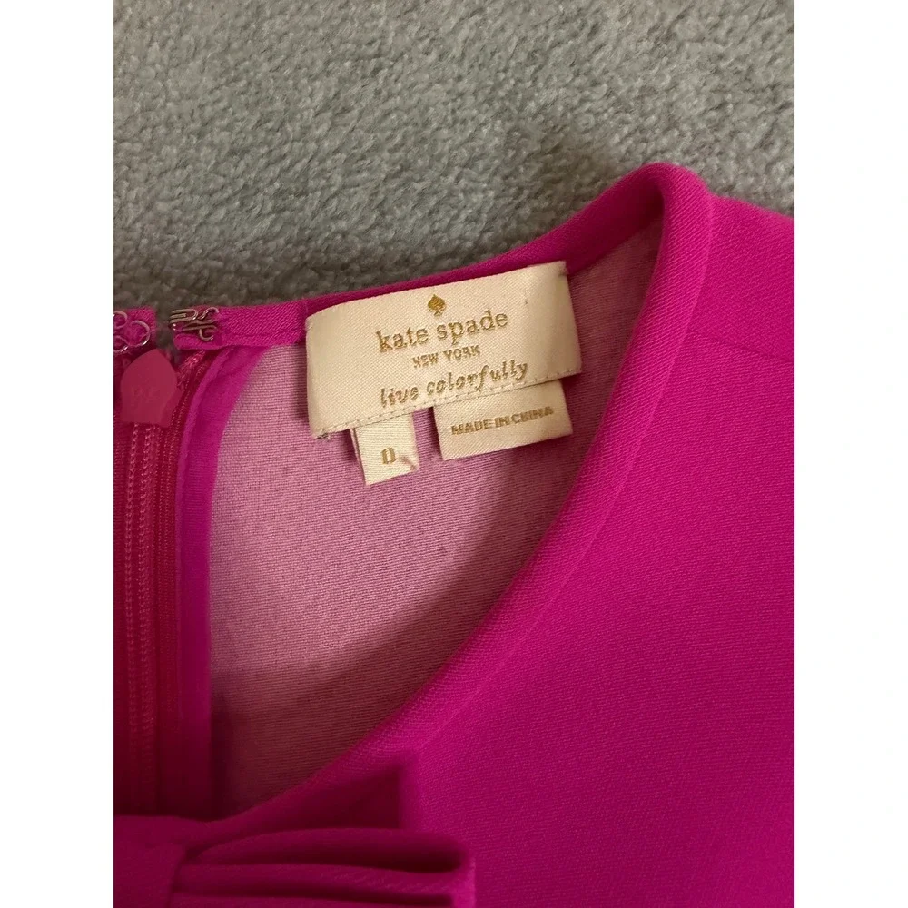 Kate Spade New York Magenta Pink Sleeveless Bow Front Top Size 0